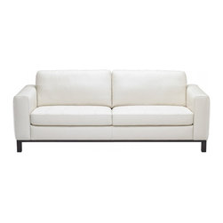 Natuzzi Editions Transitional Leather Sofa B694 - Sofas