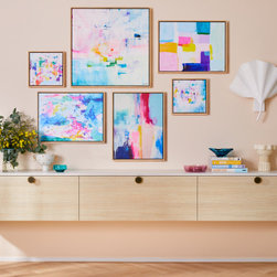 Curated Colour Gallery Wall with Kirsten Jackson Artworks - Paintings