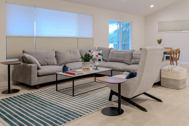 Danish living room photo in Seattle