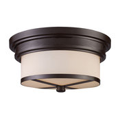 Flush Mount 2-Light in Oiled Bronze - Flushmount Collection
