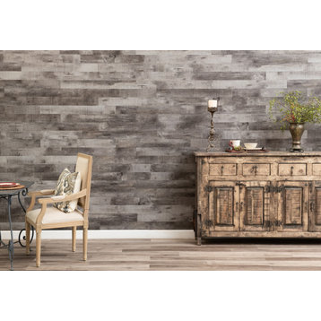 E-Z Wall Peel and Press Driftwood Wall Planks