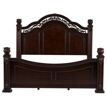 King Poster Bed (737-BR-KPS), Cognac Finish