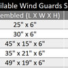 35"x21" Glass Wind Guard for Rectangular Fire Tables