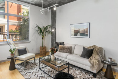 Living room - contemporary living room idea