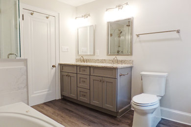 Design ideas for a transitional bathroom in Philadelphia.