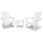 Polywood - Polywood Quattro 3-Piece Rocker Set, White - With the relaxed comfort of an adirondack chair combined with the smooth rocking of a rocking chair, these Quattro Adirondack Rockers will create a relaxing spot on your porch, patio, or backyard space when paired with a POLYWOOD Modern Side Table. This set is constructed of durable POLYWOOD lumber available in a variety of attractive, fade-resistant colors and will never require painting, staining, or waterproofing.