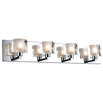 4 Light Wall Sconce With Chrome Finish