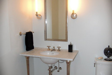 Custom Bronze and Nickel Powder Room Mirrors