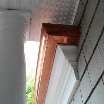 Manhattan Beach Home,Copper K-Style Gutters, Pre-Downspouts