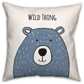 Wild Thing Bear 16x16 Spun Poly Pillow