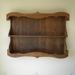 Wall Hutch Hazelnut and Distressed White - Display And Wall Shelves 