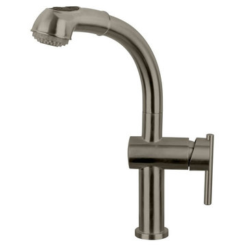Whitehaus WHS1991-SK-BSS Waterhaus Kitchen Faucet With Pull Out Spray Head
