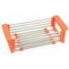 Sink Dish Drainer Rack Collapsible Over Sink Dish Drainer Orange