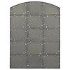 Industrial Dark Gray Metal Wall Mirror 53393