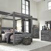 Baystorm Queen Poster with Canopy Bed in Gray B221QC
