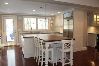 Transitional kitchen photo in Boston