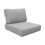 Covers for Low-Back Chair Cushions 6 inches thick, Gray