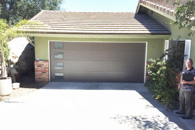 This is an example of a contemporary attached two-car garage in San Diego.