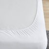 Sleep Philosophy Percale Double Insertion Filled Mattress Pad, White, Queen