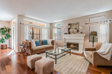 Elegant family room photo in Orange County