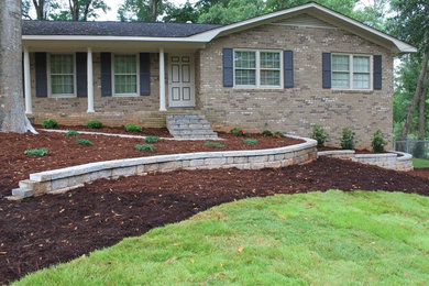 Pavestone retaining wall and walkway