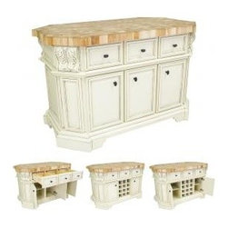 ISL06-AWH from Lyn Design - Kitchen Islands And Kitchen Carts