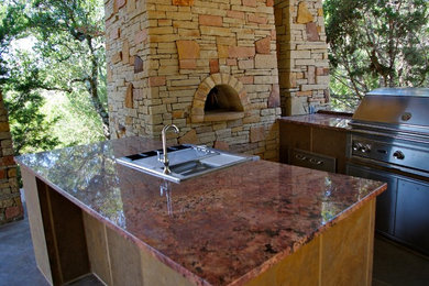 Contemporary exterior home idea in Austin