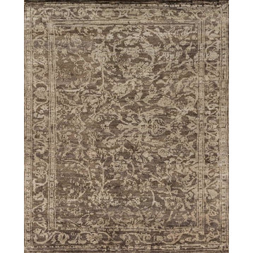 Brown Pinecone Hand Knotted Viscose from Bamboo Mirage Area Rug by Loloi, 2'0"x3