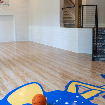 Two-Tiered Basement Designed for Family Fun