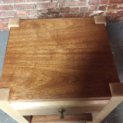 Custom Walnut and Maple Night Stand - Nightstands And Bedside Tables