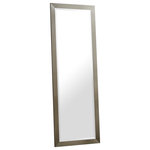 Meridian Furniture - Hepburn Mirror, Brushed Silver - Reflect elegance and refinement with this Hepburn mirror. This lovely mirror brings back-to-basics sophistication to your room with its brushed silver trim and its simplistic overall footprint. This large mirror offers a full length view before your head out the door to work, making it perfect for a bathroom, dressing area or foyer. The Hepburn mirror's classic look makes it a fitting addition to nearly any room, and it comes ready to hang, thanks to the installation of all necessary mounting hardware.