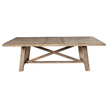 Newberry Extension Dining Table, Weathered Natural
