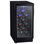 EdgeStar - EdgeStar BWR301BL 15"W 25 Bottle Built-In Single Zone Wine Cooler - Black - Features: At only 15 inches in width, this refrigerator can occupy many different areas, including a place formerly occupied by a trash compactor This unit is front-ventilated so that you may install it under counter, flush with existing cabinetry Soft touch controls and a digital display make choosing your desired settings a simple pleasure The slide-out shelving can accommodate up to 25 standard size Bordeaux wine bottles The temperature of this unit ranges from 40 to 65°F, making it ideal for many types of wine Fan-forced internal circulation prevents hot spots due to uneven heat distribution, ensuring that each bottle is kept at the perfect temperature Choose a left- or right-door swing for greater installation flexibility More consistent temperatures are achieved through compressor-based cooling LED lighting provides efficient and vibrant lighting for viewing wine collection 1 Year Labor, 1 Year Parts manufacturer warranty Specifications: Width: 15" Height: 32" Depth: 23-1/2" Wine Bottle Capacity (750 ml): 25 Installation Type: Built-In or Free Standing Bulb Type: LED Defrost Type: Automatic Door Alarm: Yes Leveling Legs: Yes Number Of Shelves: 7 Reversible Door: Yes Shelf Material: Metal Dimensional Drawing: