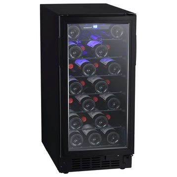 EdgeStar BWR301BL 15"W 25 Bottle Built-In Single Zone Wine Cooler - Black