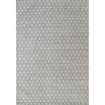 Dynamic Rugs Ray Jacquard PET Yarn Area Rug, Silver, 8'x10'