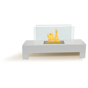 Gramercy Fireplace, White