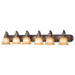 Vaxcel - Vaxcel LS-VLD106PZ Lasalle 6L Vanity Light - For over 20 years, Vaxcel International has been aLasalle 6L Vanity Li Parisian Bronze Ambe *UL Approved: YES Energy Star Qualified: n/a ADA Certified: n/a  *Number of Lights: Lamp: 6-*Wattage:100w A19 Medium Base bulb(s) *Bulb Included:No *Bulb Type:A19 Medium Base *Finish Type:Parisian Bronze