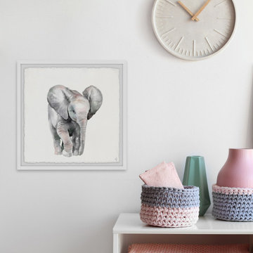 "Lonely Elephant" Framed Painting Print
