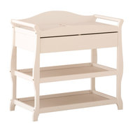 Stork Craft Aspen Sleigh Changing Table With Drawer In White