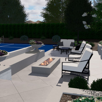 Neutral Estate Pool, Pavillion, Fireplace, Spa, Pickleball, and Garden