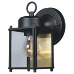 Designers Fountain - Basic Porch 5" Wall Lantern, Black - Bulbs not included