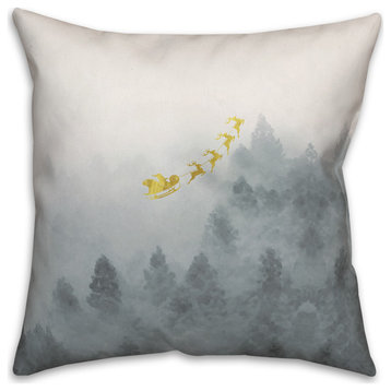 Pine Tree Yellow And Gold 20x20 Spun Poly Pillow