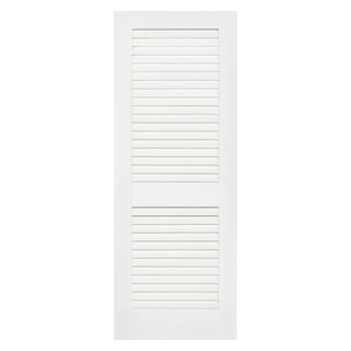 Louver Louver Plantation Interior Door Slab, White Wood Solid Core, 80 ...