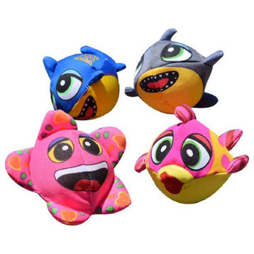 4-Piece Pink and Blue Fish Splasher Bombs Outdoor Pool Game Set
