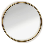 StyleCraft - StyleCraft Gemma Small Halo Mirror With Gold Finish MI12826DS - Elegant and understated, the Gemma mirror is a transitional must-have look with a glossy gold finish frame for a complete look. It's crafted using rugged and lightweight aluminum with a small round glass reflective surface that brings new life to living rooms, entryways, and more. This halo mirror is an iconic look that lends a dramatic flair when mounted over console tables, vanity sets, and dressers.