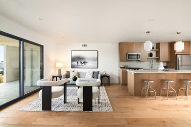 Living room - coastal living room idea in San Diego