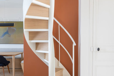 Cette image montre un escalier design.