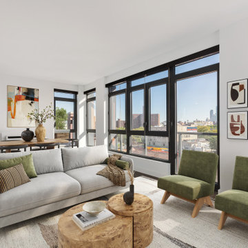 Virtual Staging Examples - Mid-Century Modern Style