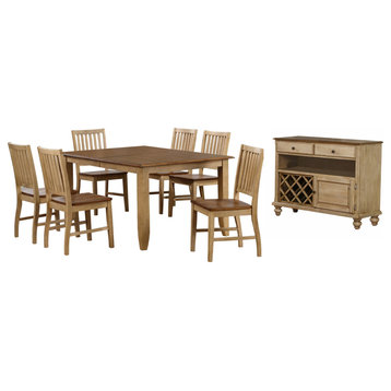 Brook 8 Piece 72" Rectangular Extendable Table Dining Set With Server�| Seats 8