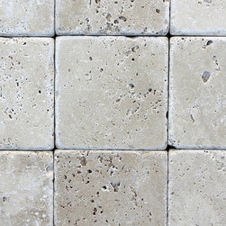 4x4 Light Travertine Tumbled Collection - Home Decor